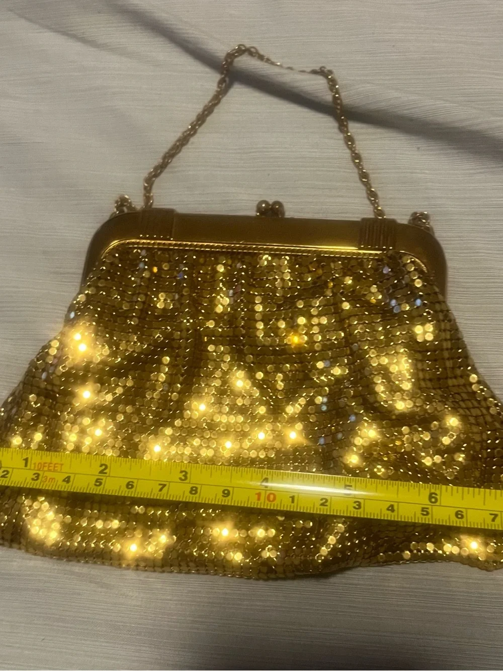 WHITING & DAVIS Vintage Gold Mesh 1930’s Ladies Purse